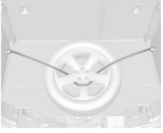 Opel Mokka. Verstauen eines beschädigten vollwertigen Rads im Laderaum