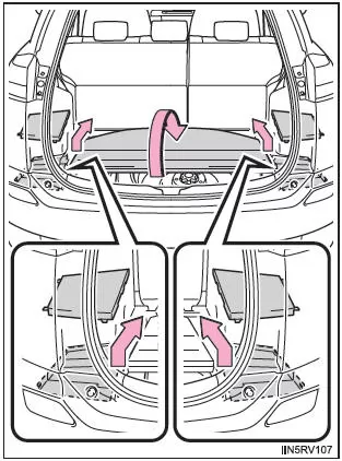 Verstauen des hinteren Gepäcknetzes