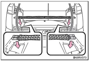 Verstauen des hinteren Gepäcknetzes